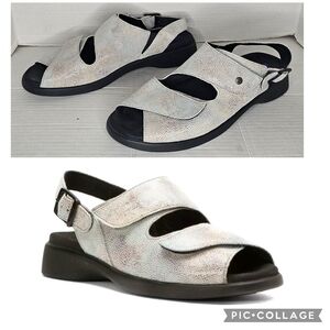 Womens Wolky Nimes Mint Green Leather Slingback Sandal Open Toe Size 43